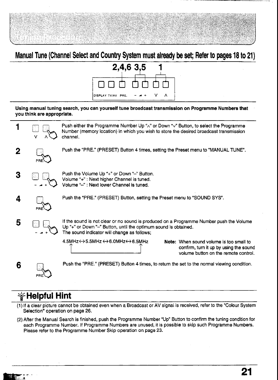 Helpful hint, Phb) | Panasonic TC-29GA30R User Manual | Page 21 / 44
