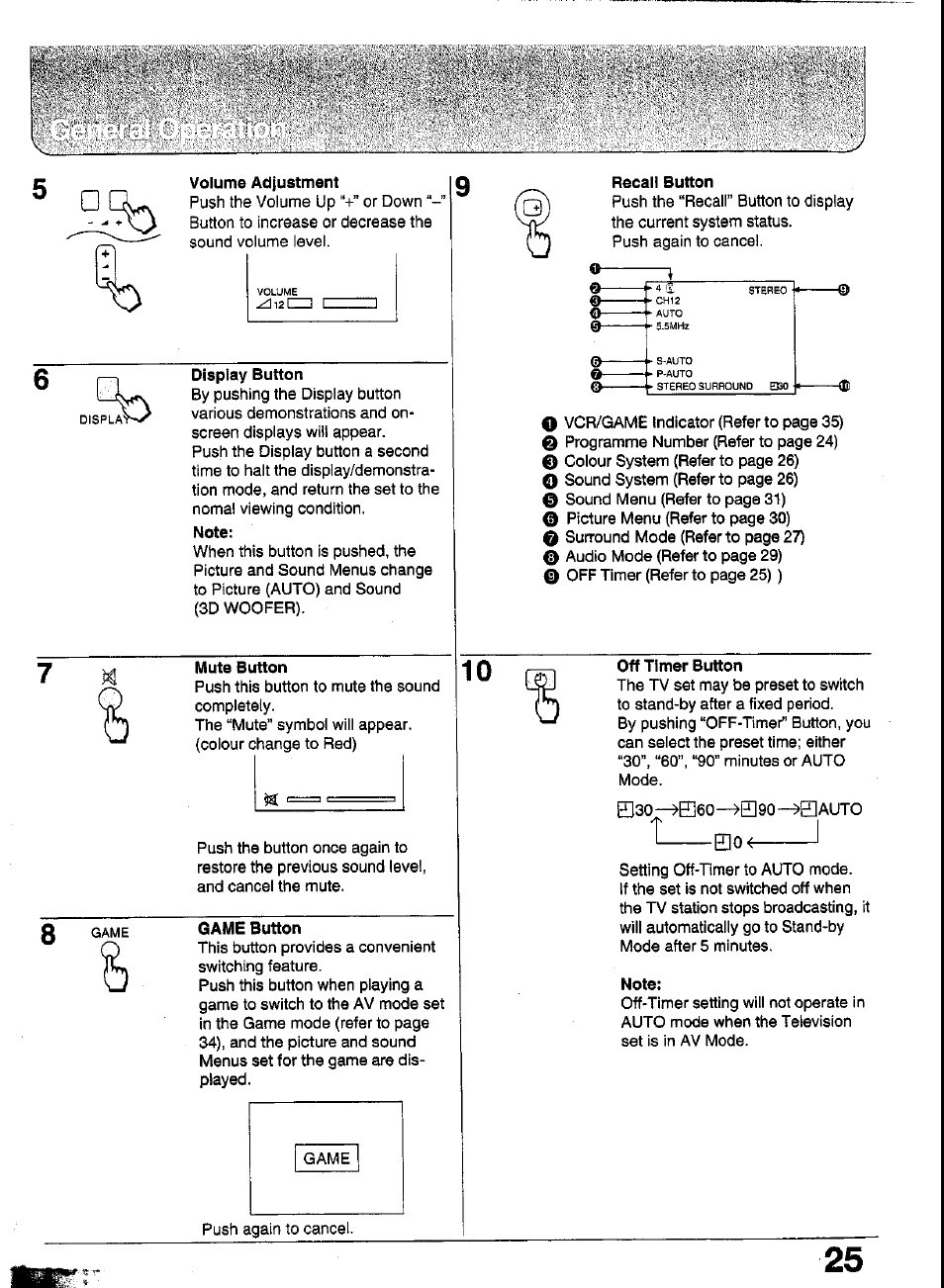 Panasonic TC-29GA30R User Manual | Page 25 / 44
