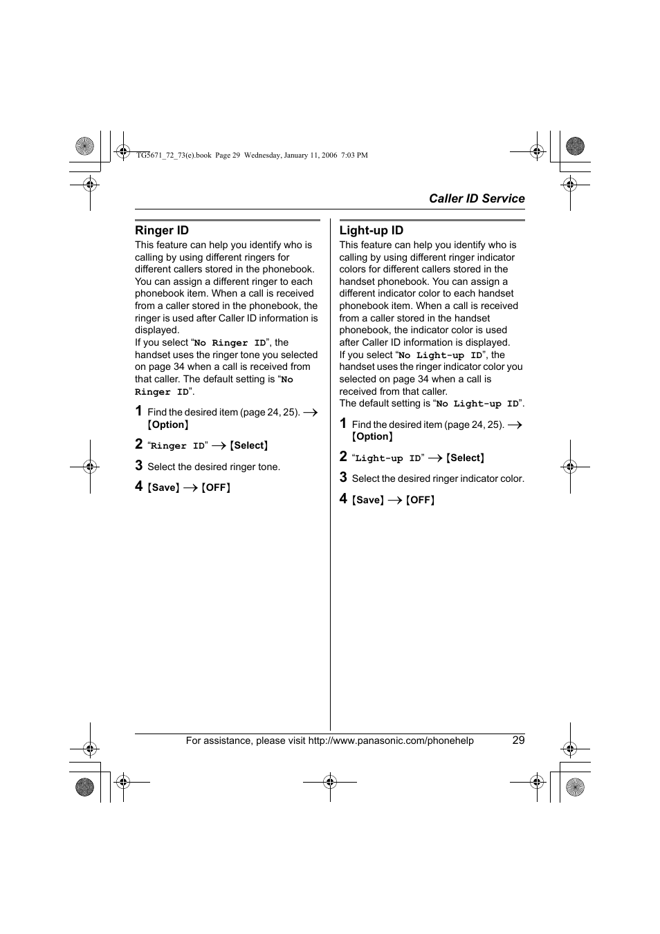 Panasonic KX-TG5671 User Manual | Page 29 / 64