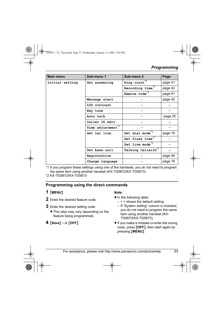 Panasonic KX-TG5671 User Manual | Page 33 / 64