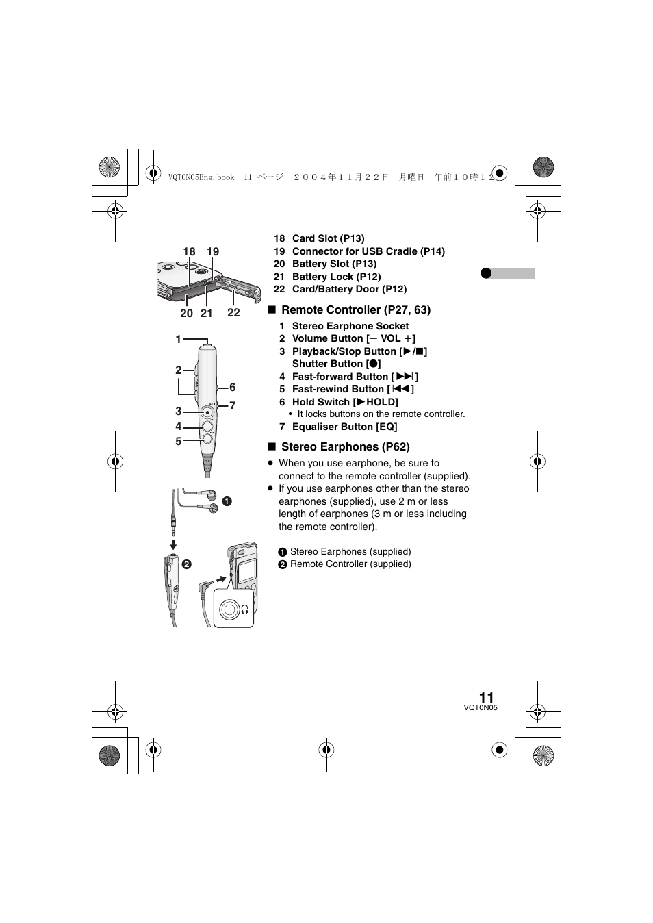 Panasonic D-SNAP SV-AS30 User Manual | Page 11 / 104