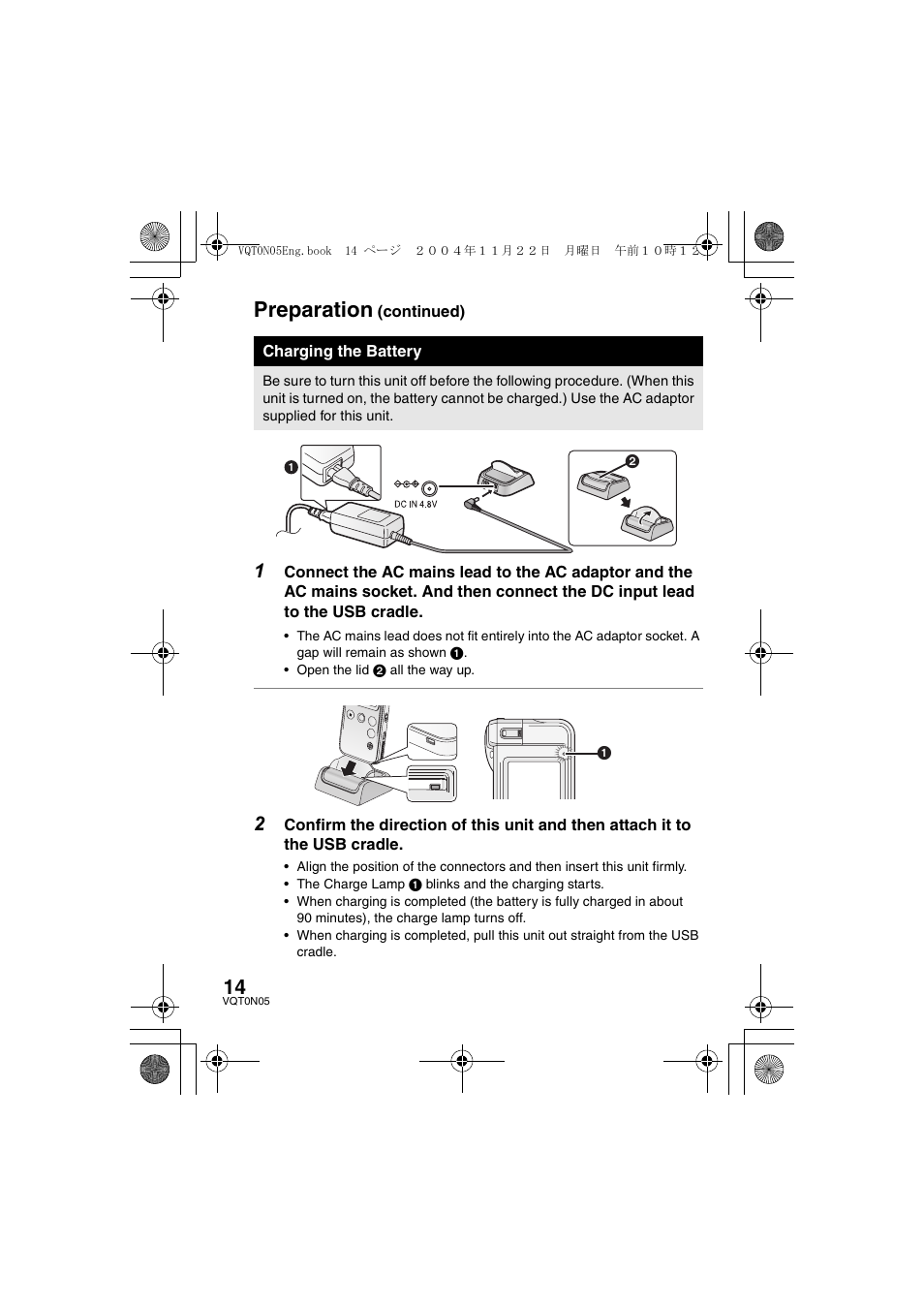 Preparation | Panasonic D-SNAP SV-AS30 User Manual | Page 14 / 104