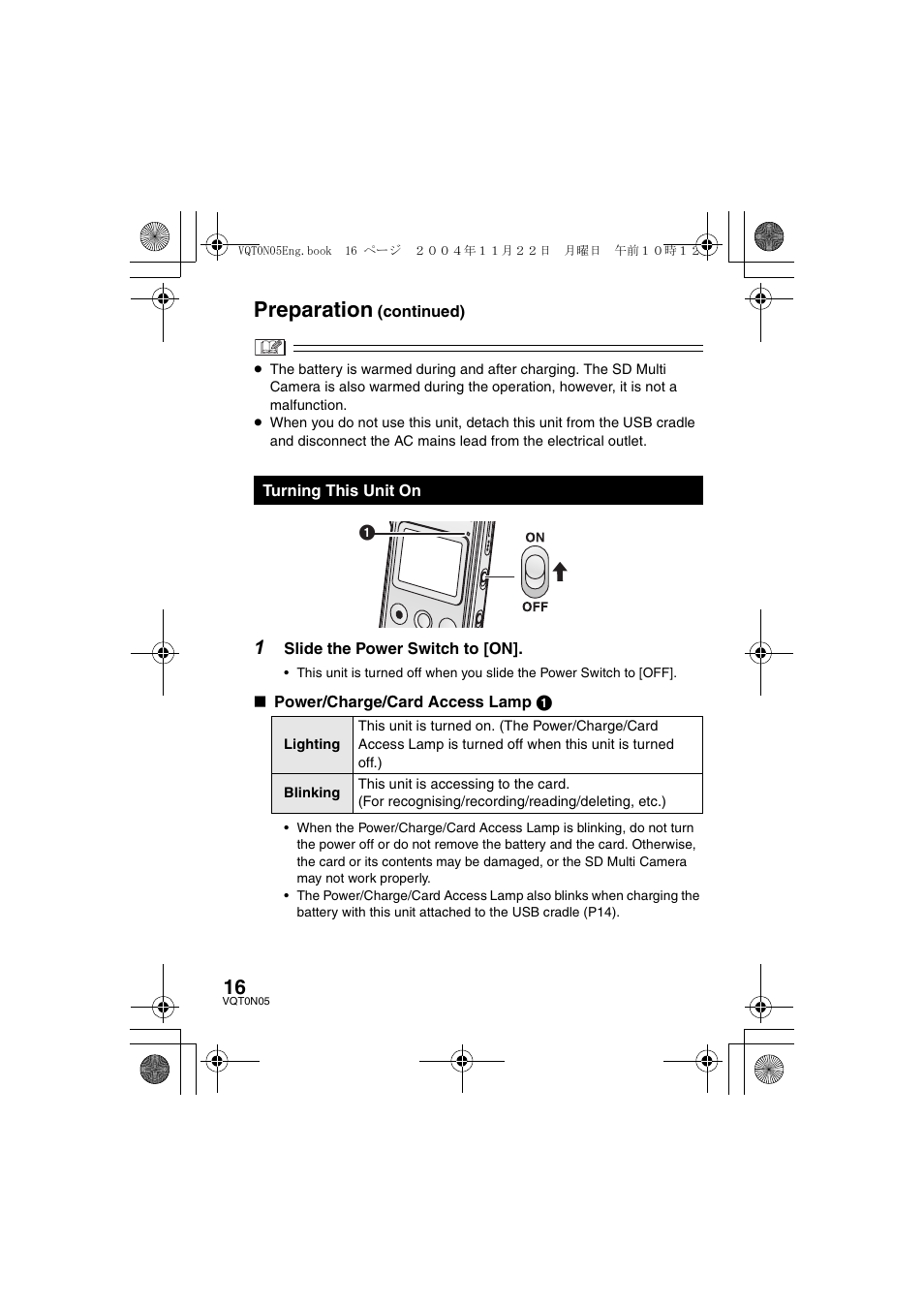 Preparation | Panasonic D-SNAP SV-AS30 User Manual | Page 16 / 104