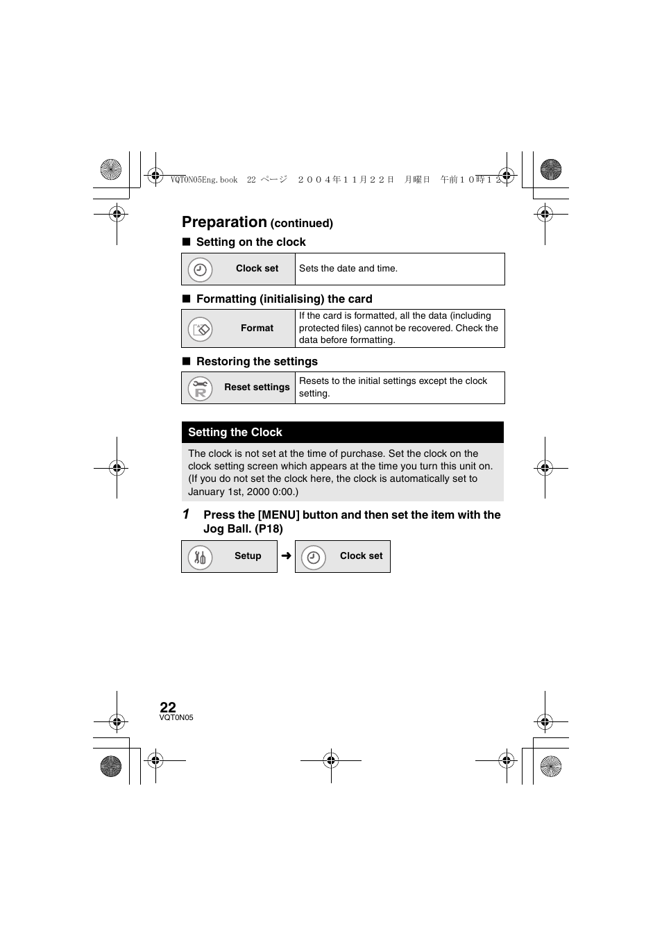 Preparation | Panasonic D-SNAP SV-AS30 User Manual | Page 22 / 104