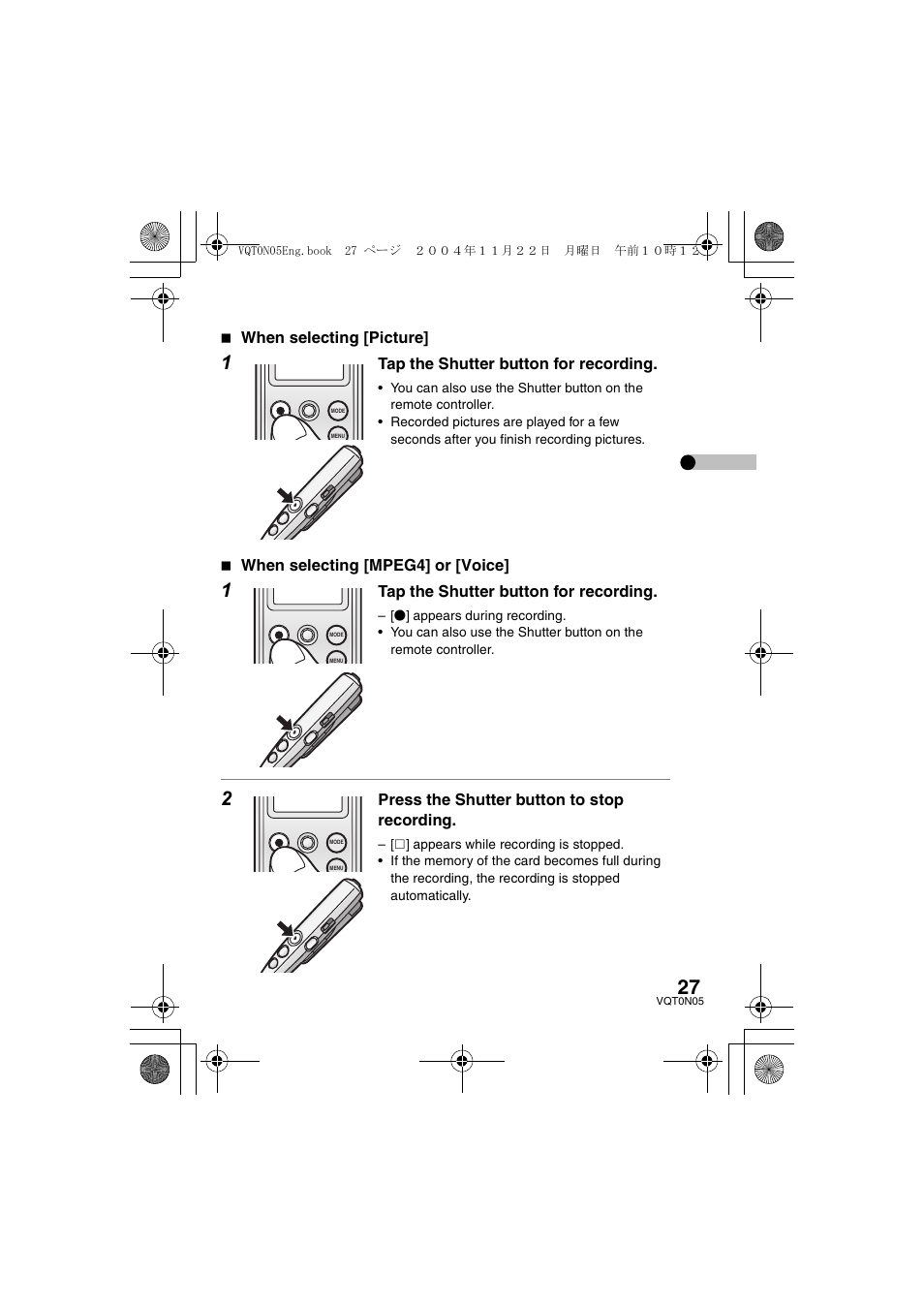 Panasonic D-SNAP SV-AS30 User Manual | Page 27 / 104