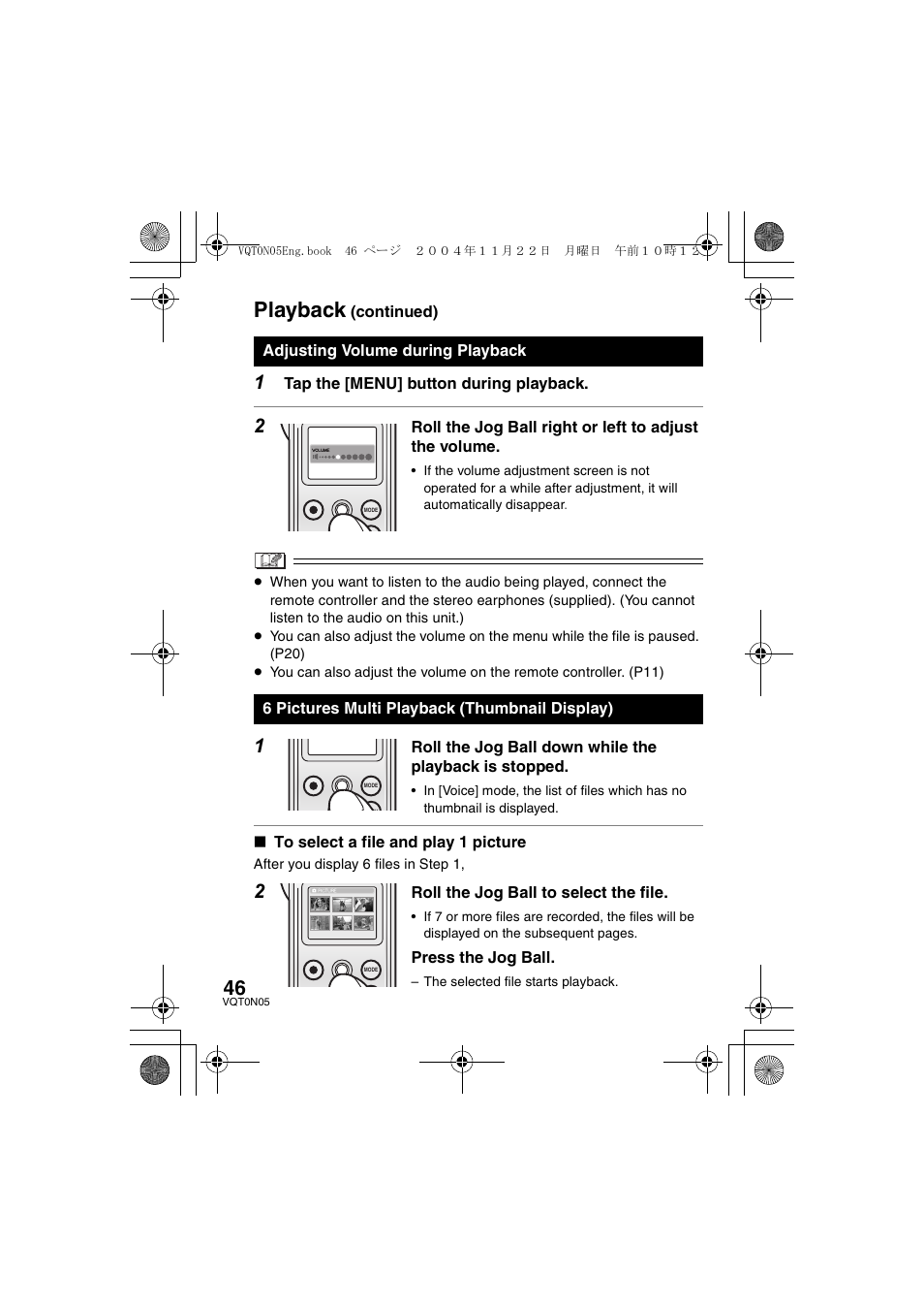 Playback | Panasonic D-SNAP SV-AS30 User Manual | Page 46 / 104