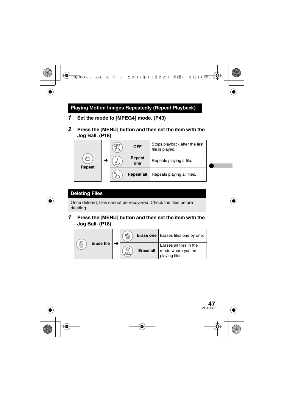 Panasonic D-SNAP SV-AS30 User Manual | Page 47 / 104