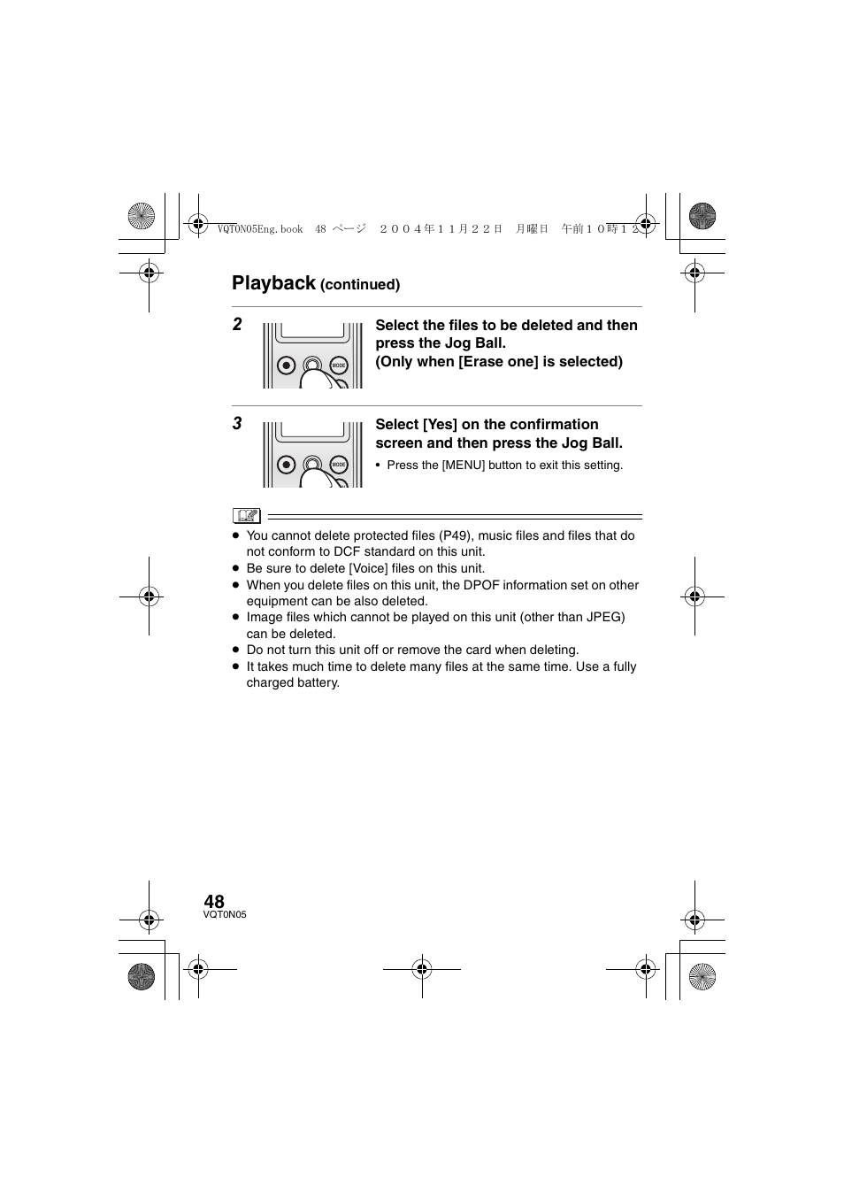 Playback | Panasonic D-SNAP SV-AS30 User Manual | Page 48 / 104