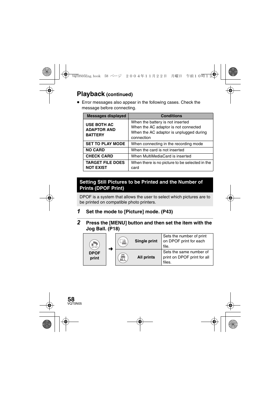 Playback | Panasonic D-SNAP SV-AS30 User Manual | Page 58 / 104