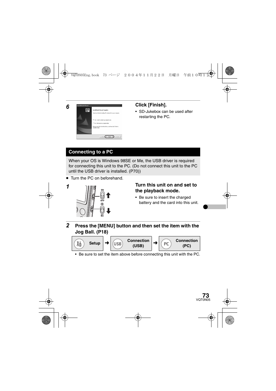 Panasonic D-SNAP SV-AS30 User Manual | Page 73 / 104