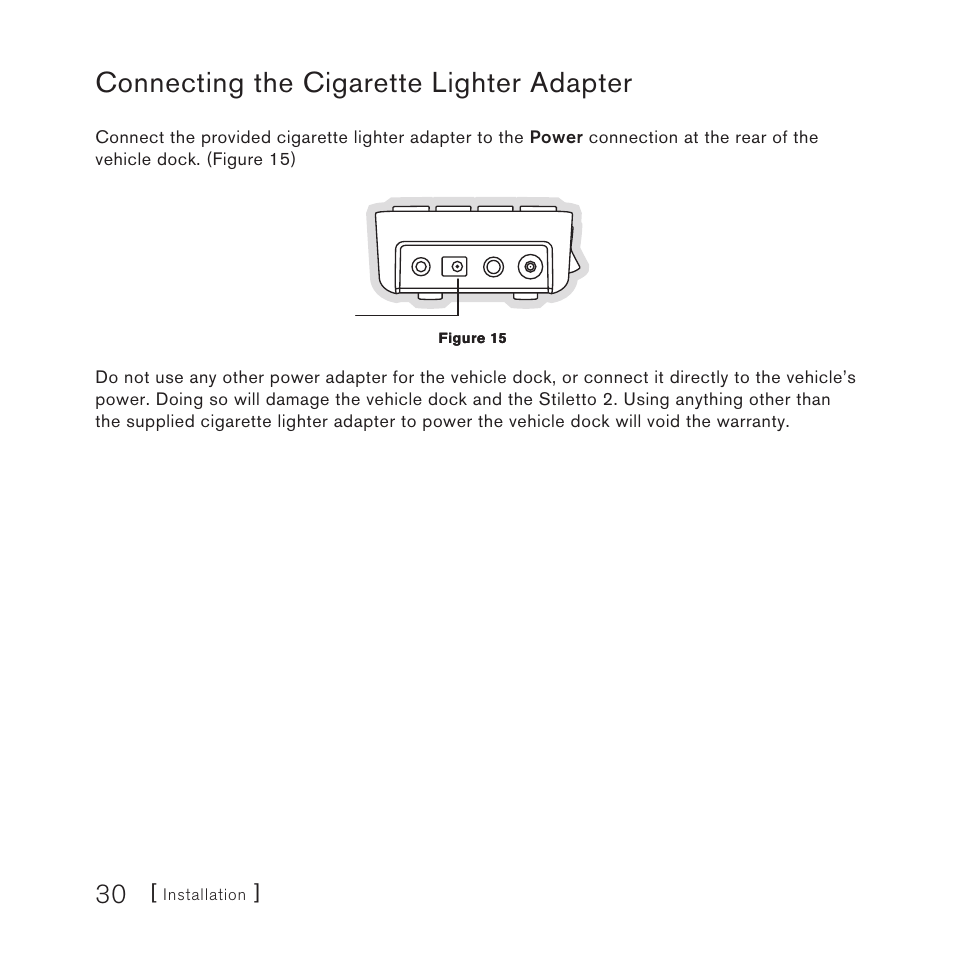 Connecting the cigarette lighter adapter | Panasonic SIRIUS STILETTO 2 User Manual | Page 29 / 63