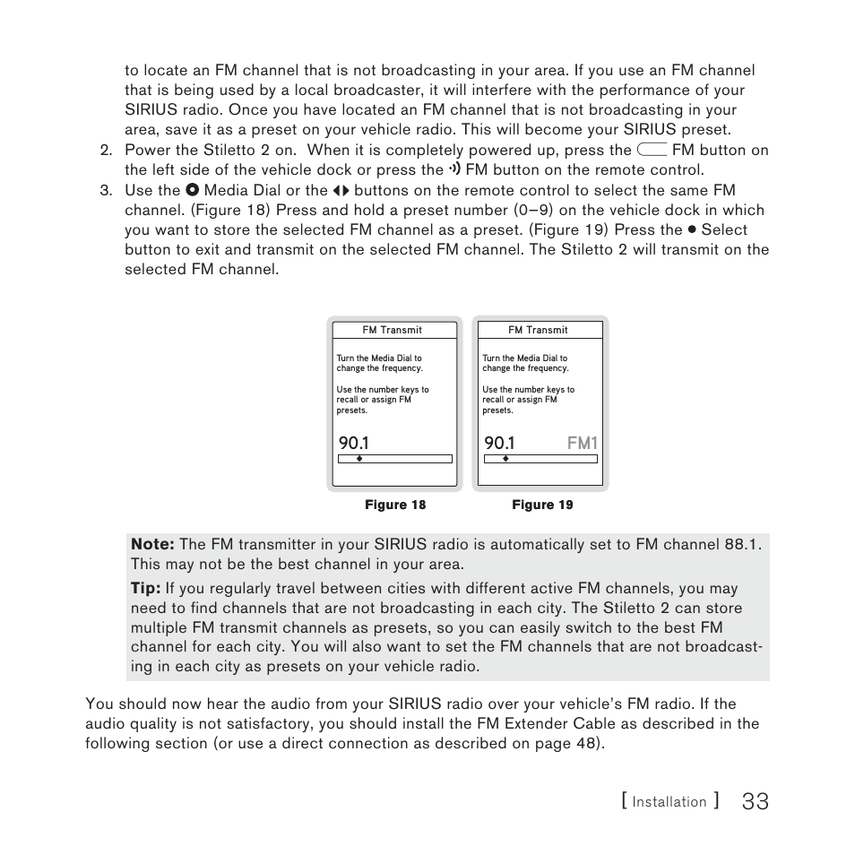 1 fm1 | Panasonic SIRIUS STILETTO 2 User Manual | Page 32 / 63