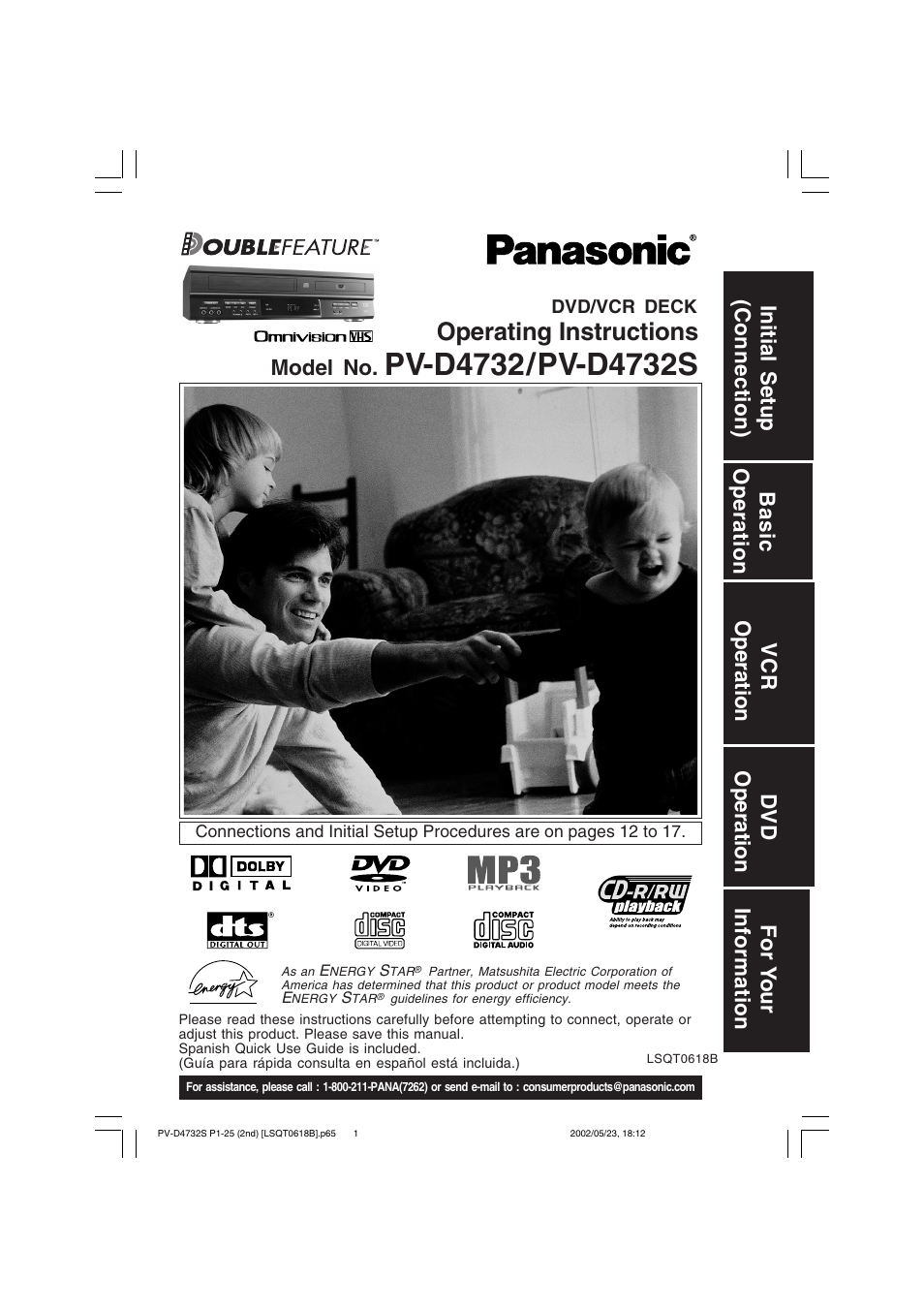 Panasonic PV-D4732 User Manual | 60 pages