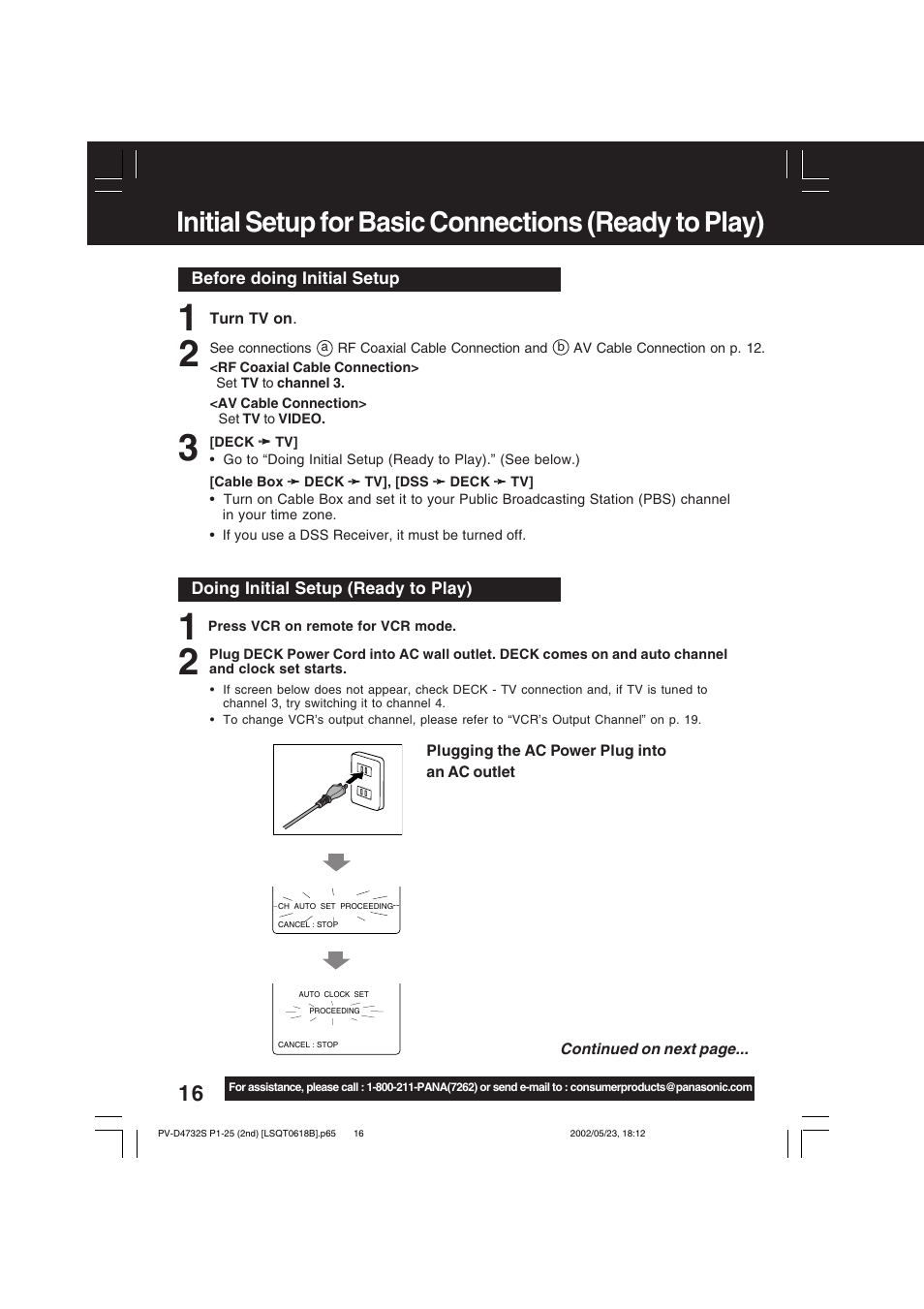 Panasonic PV-D4732 User Manual | Page 16 / 60