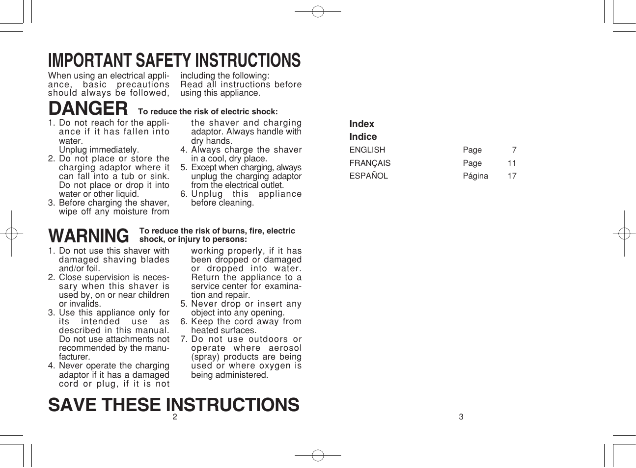 Panasonic ES2219 User Manual | Page 2 / 15