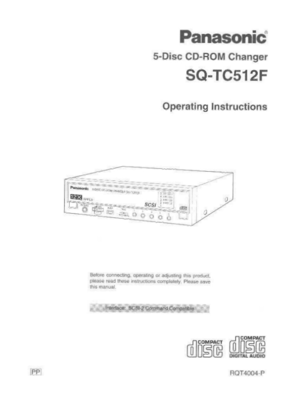 Panasonic SQ-TC512F User Manual | 12 pages