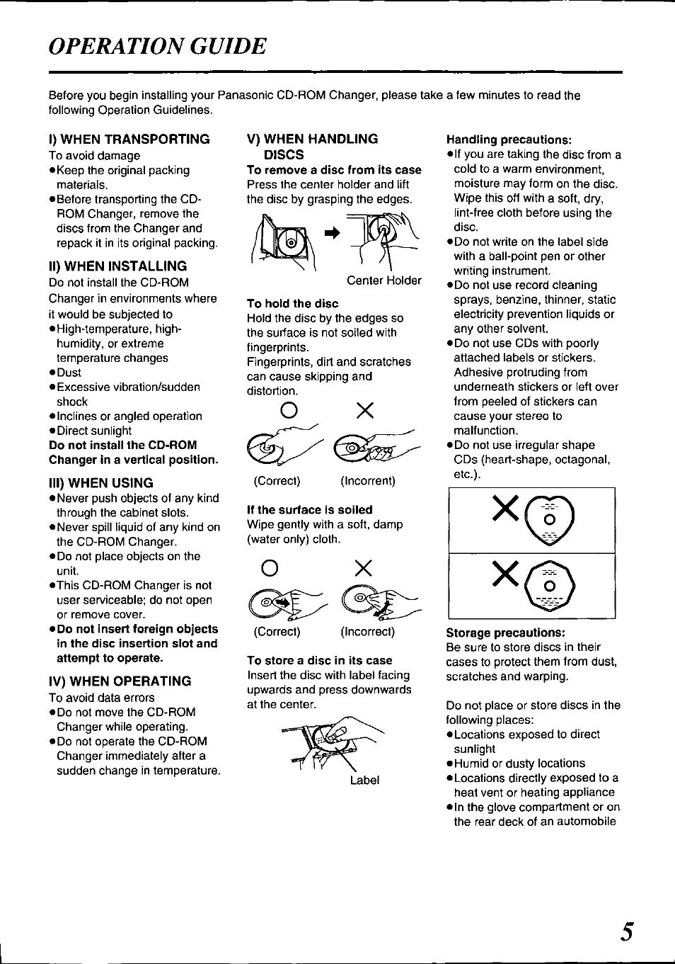 Operation guide | Panasonic SQ-TC512F User Manual | Page 5 / 12