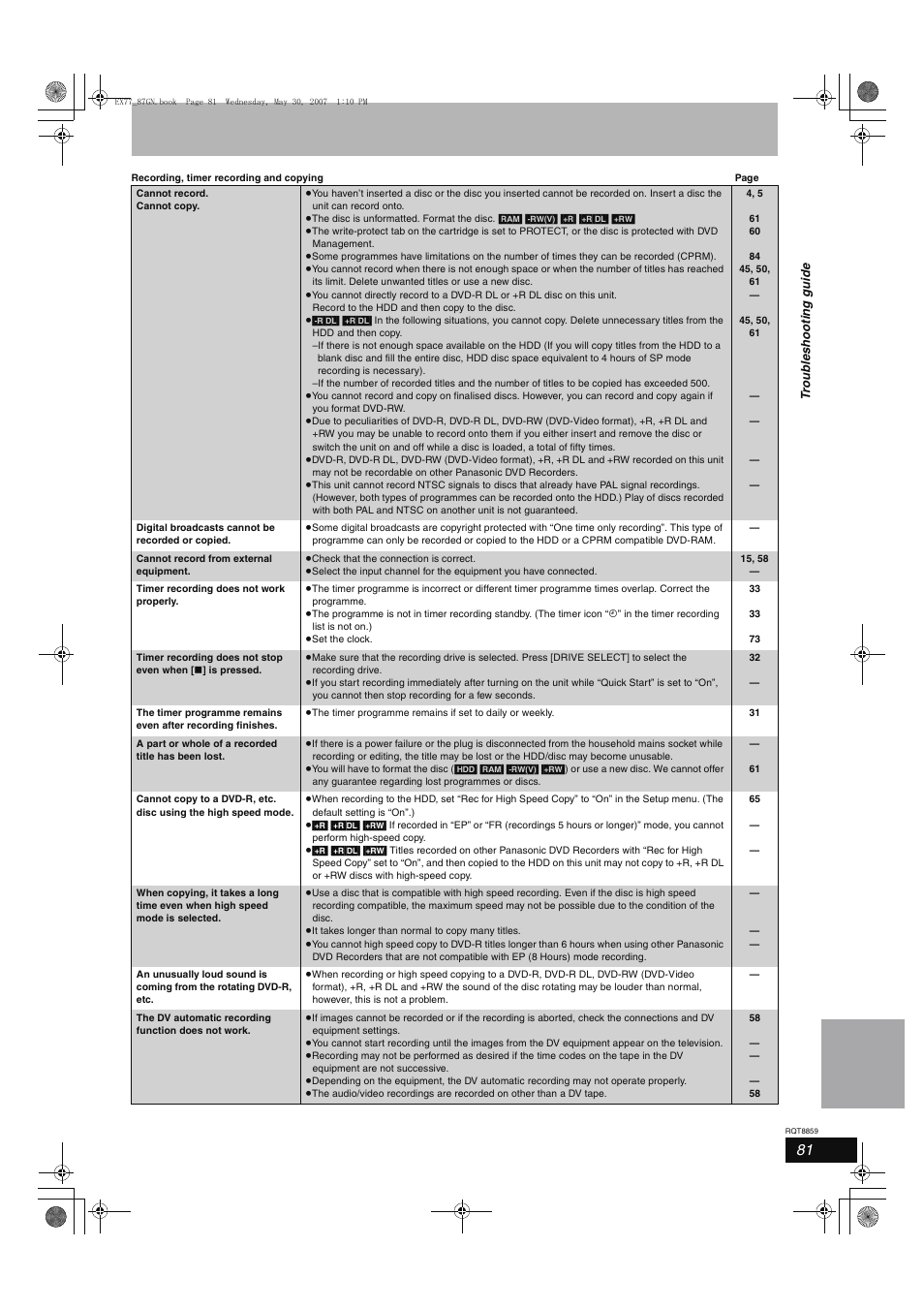 Panasonic DMR-EX77 User Manual | Page 81 / 88