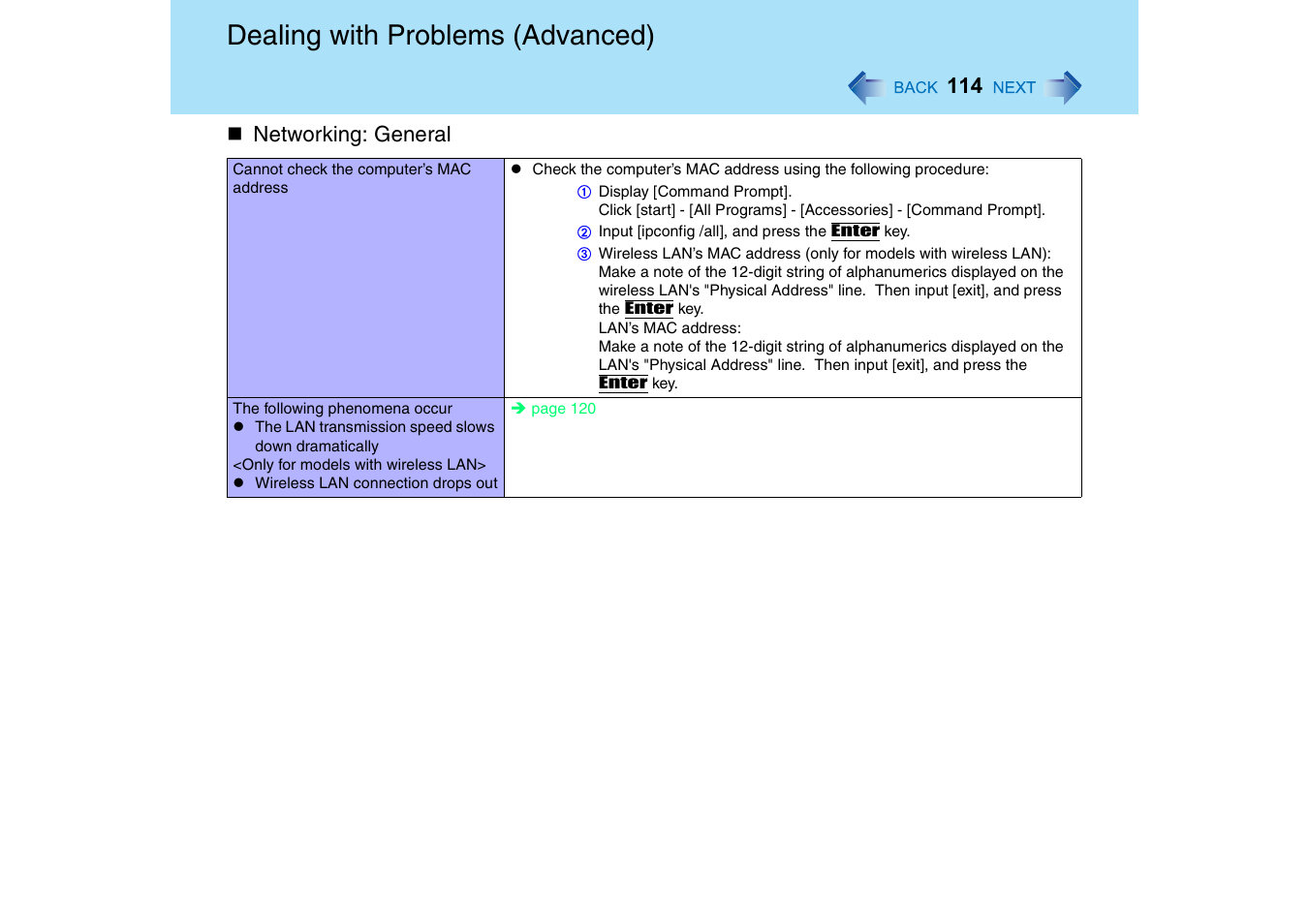 Dealing with problems (advanced) | Panasonic CF-18 User Manual | Page 114 / 130