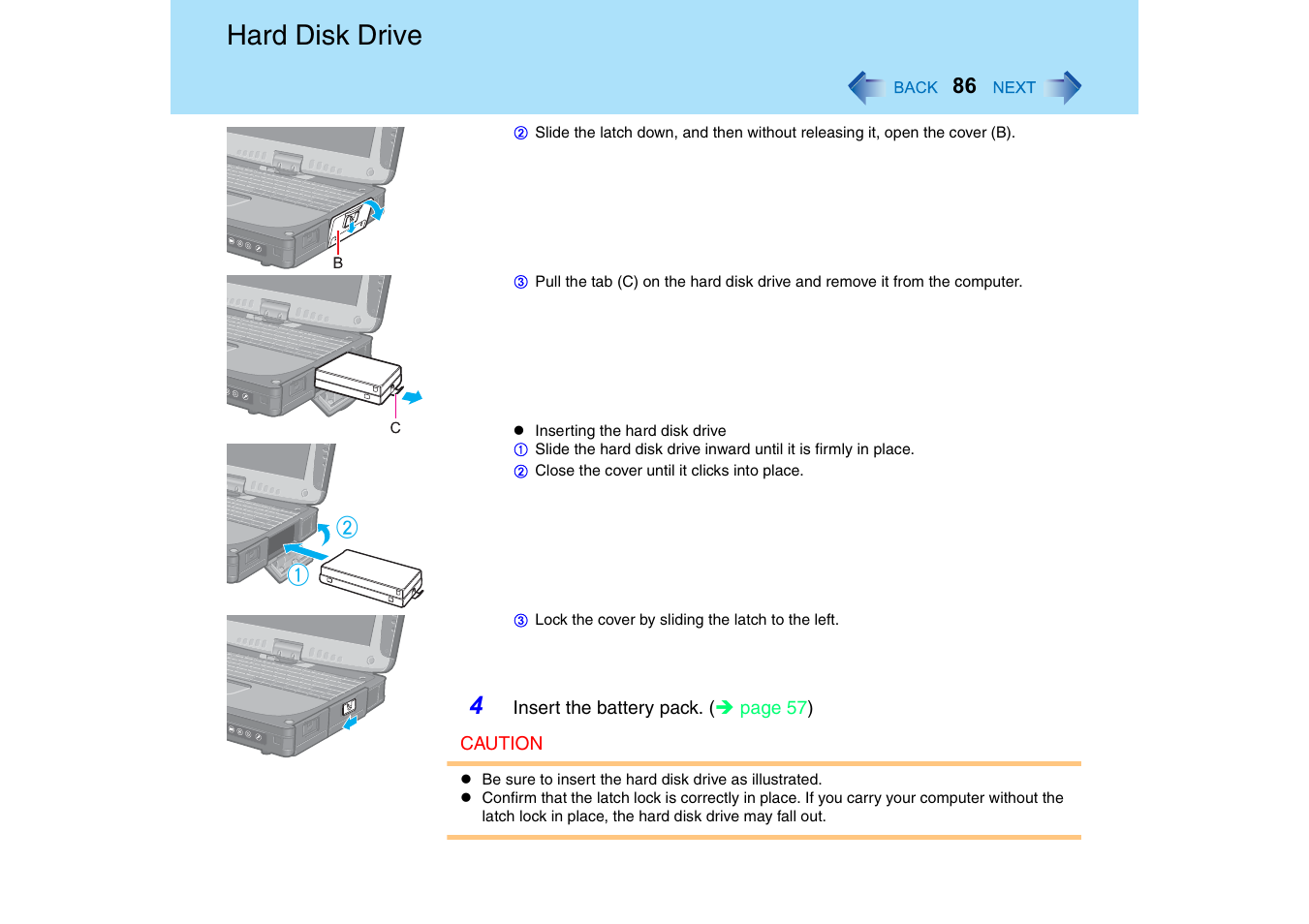 Hard disk drive | Panasonic CF-18 User Manual | Page 86 / 130