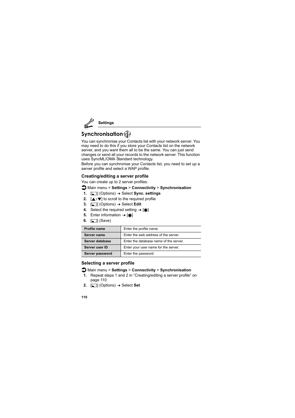 Synchronisation | Panasonic EB-SA6  EN User Manual | Page 113 / 170