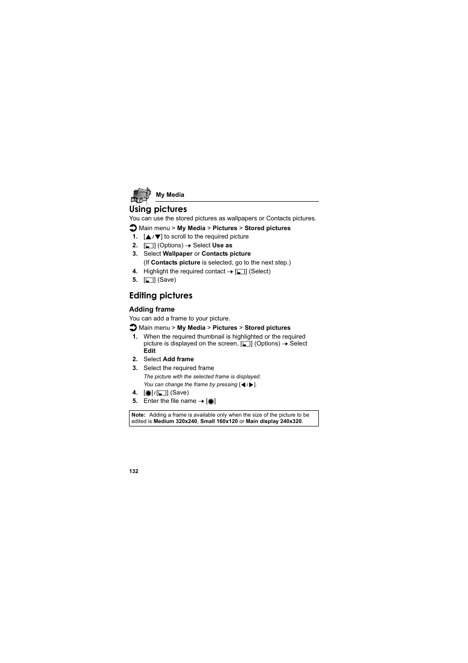 Using pictures, Editing pictures | Panasonic EB-SA6  EN User Manual | Page 135 / 170