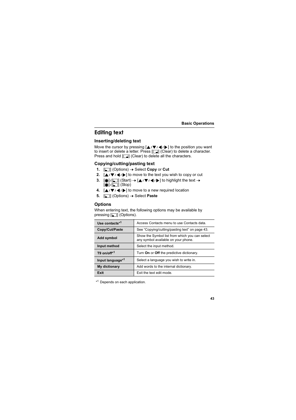 Editing text | Panasonic EB-SA6  EN User Manual | Page 46 / 170