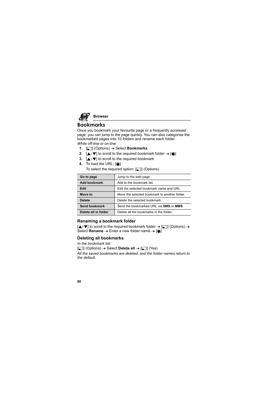 Bookmarks | Panasonic EB-SA6  EN User Manual | Page 91 / 170