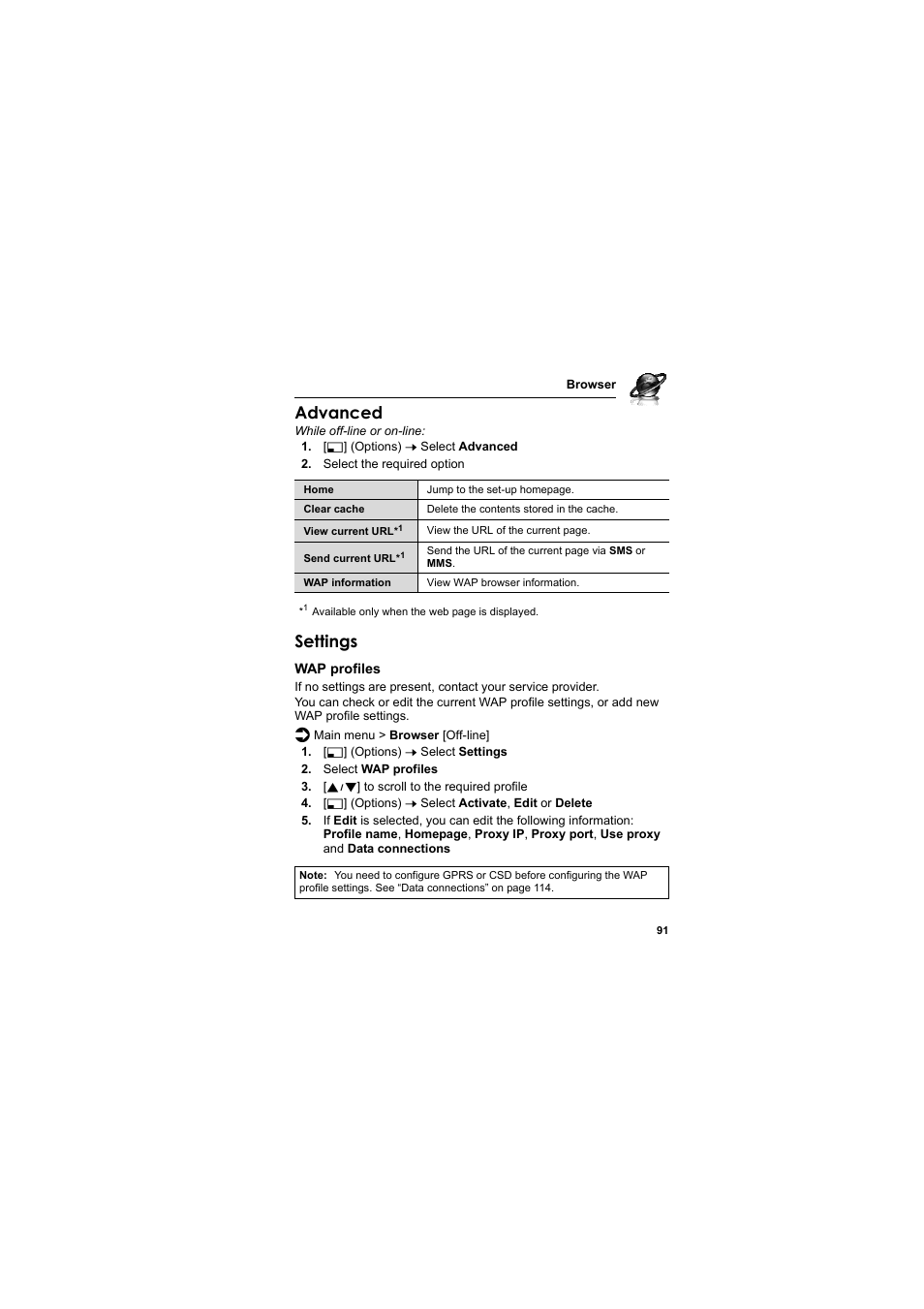 Advanced, Settings | Panasonic EB-SA6  EN User Manual | Page 94 / 170