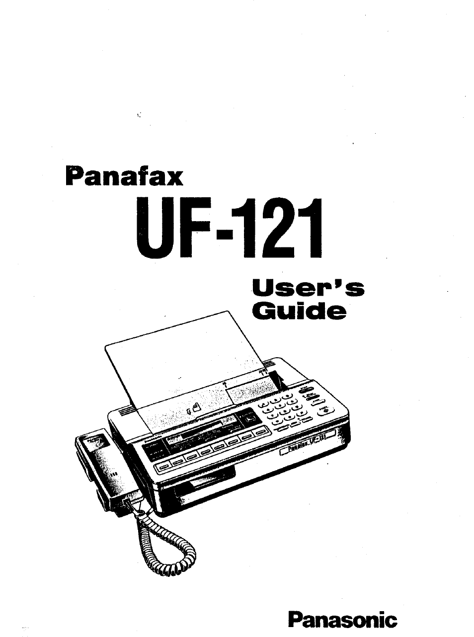 Panasonic Panafax UF-121 User Manual | 72 pages