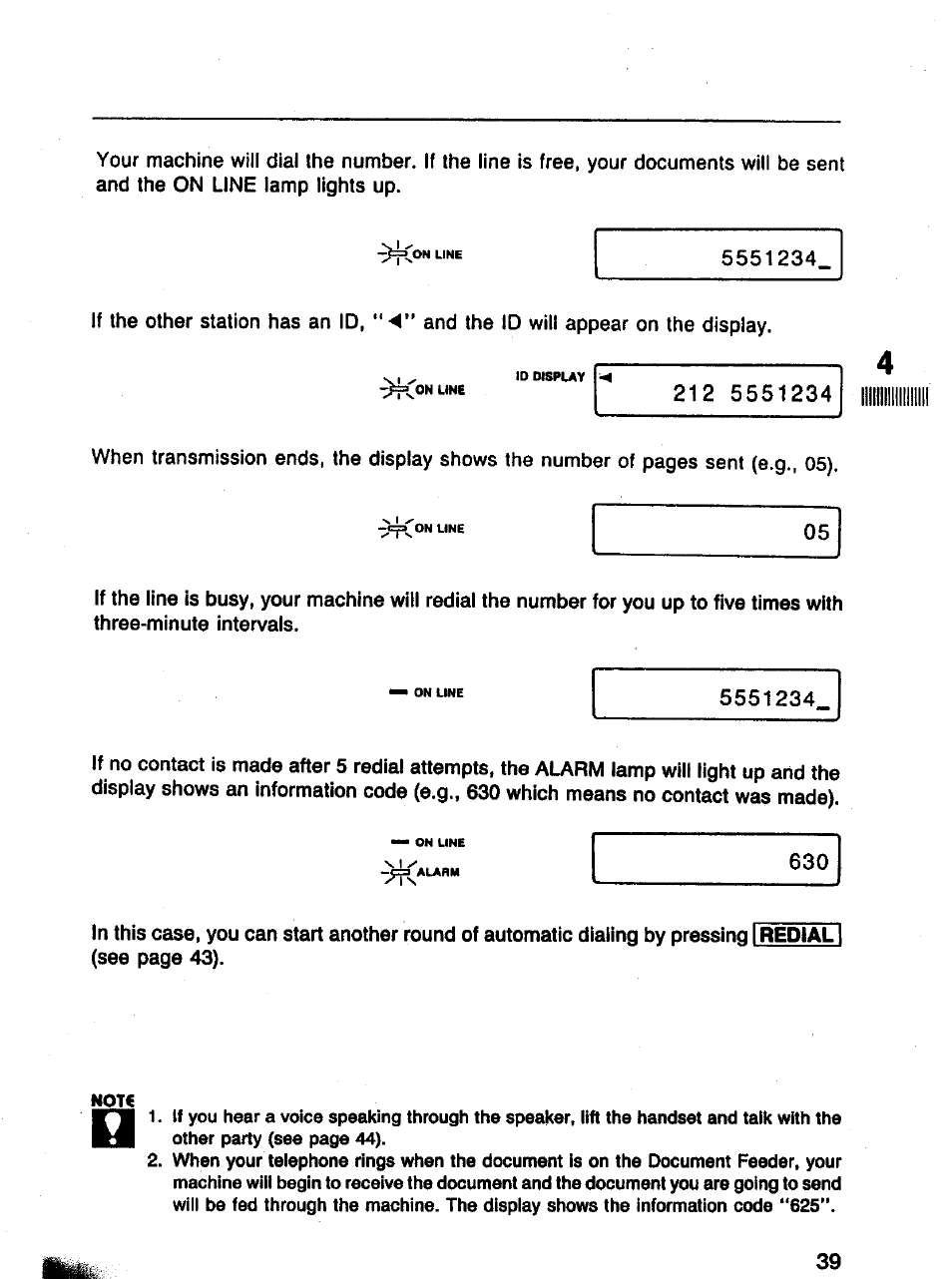 Panasonic Panafax UF-121 User Manual | Page 39 / 72