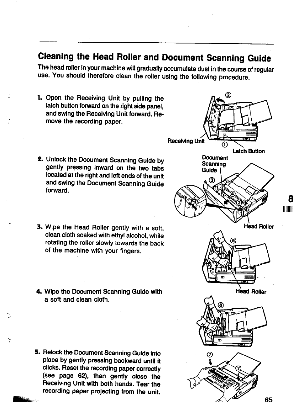 Panasonic Panafax UF-121 User Manual | Page 65 / 72