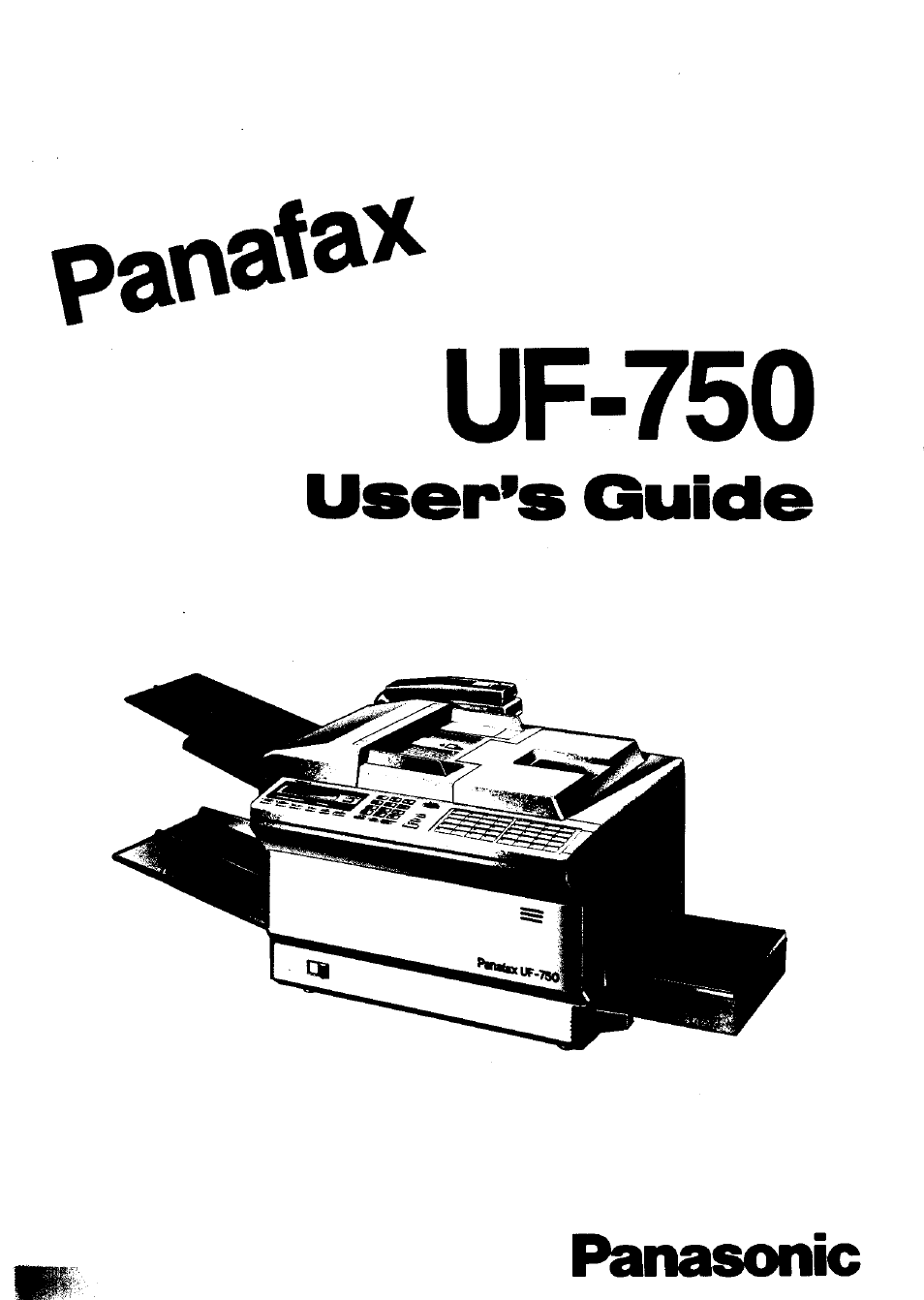 Panasonic Panafax UF-750 User Manual | 166 pages