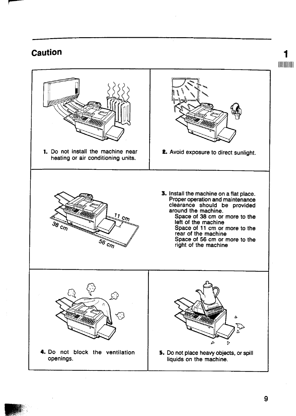 Caution | Panasonic Panafax UF-750 User Manual | Page 12 / 166