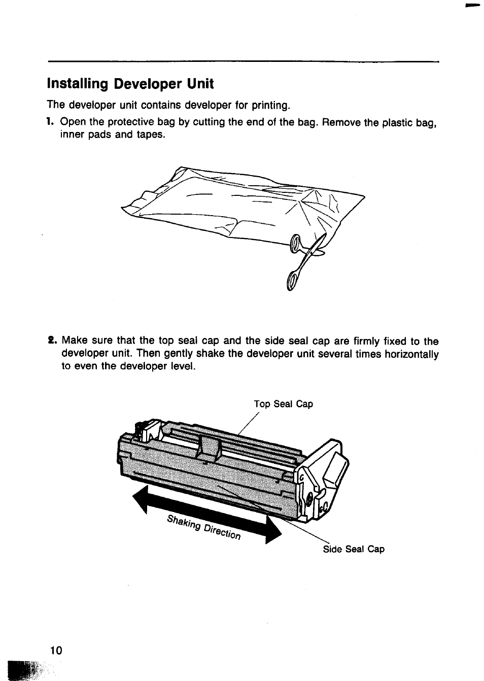 Installing developer unit | Panasonic Panafax UF-750 User Manual | Page 13 / 166