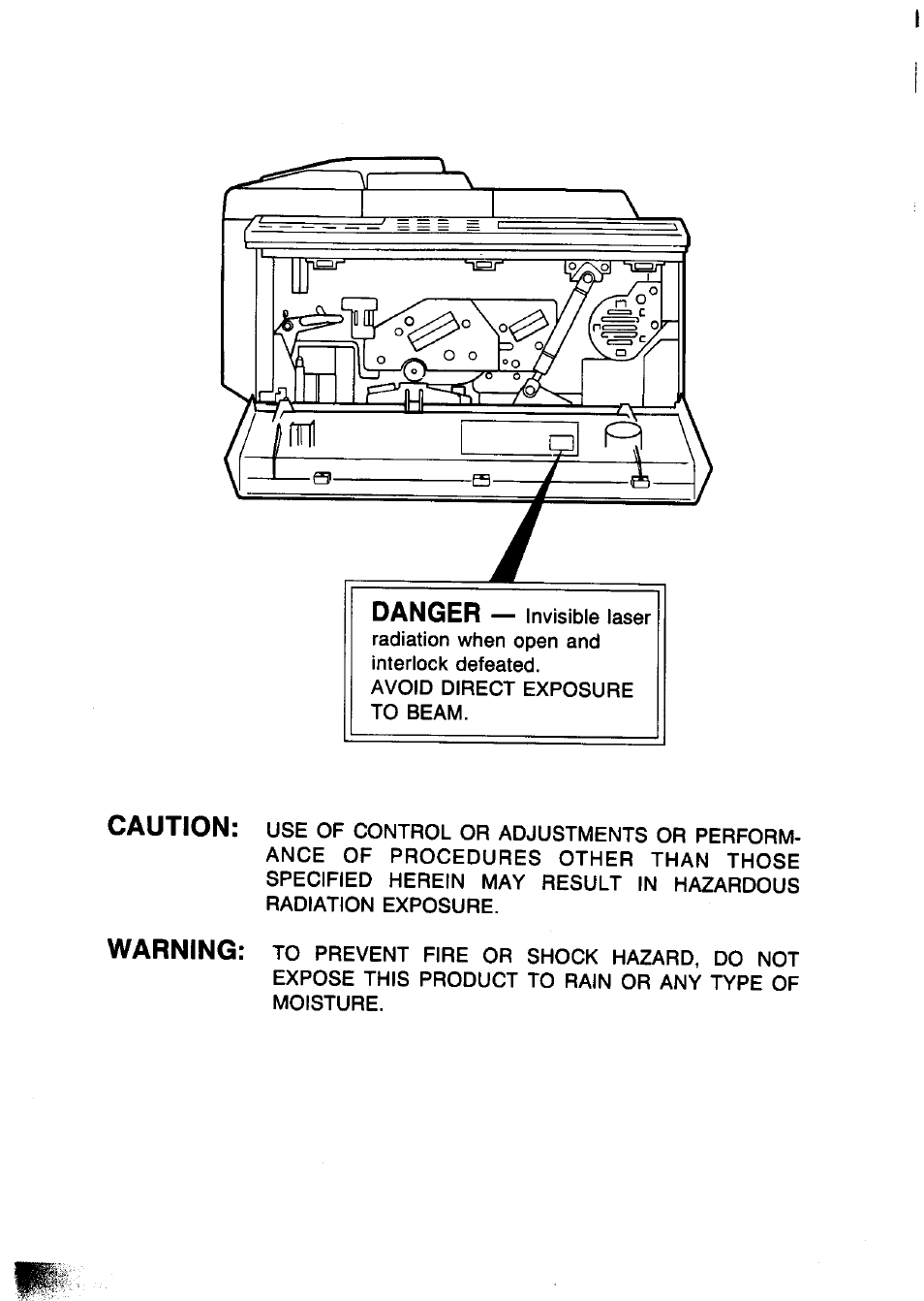 Caution, Warning | Panasonic Panafax UF-750 User Manual | Page 3 / 166