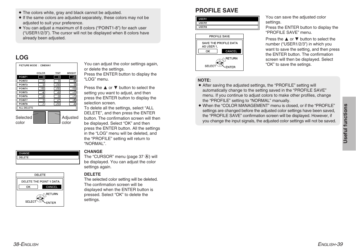 Panasonic PT-AE900U User Manual | Page 20 / 36
