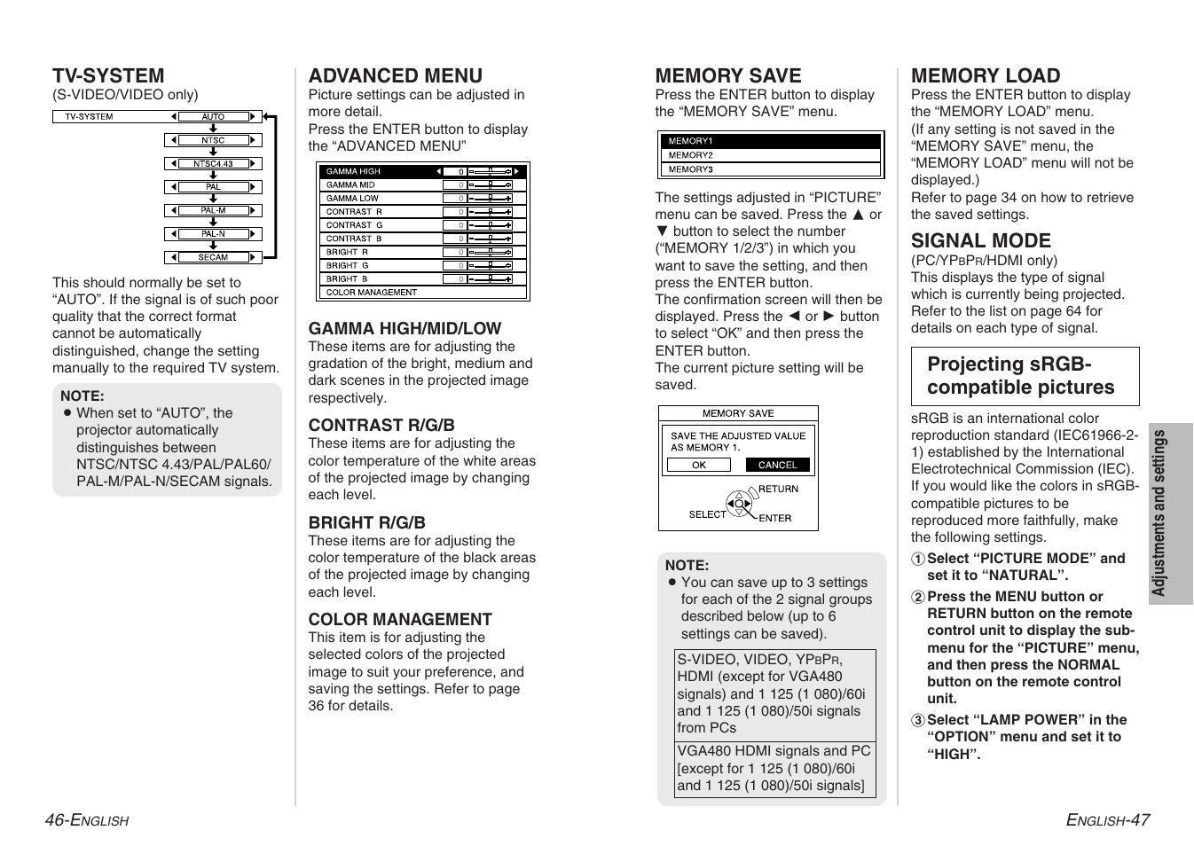 Panasonic PT-AE900U User Manual | Page 24 / 36
