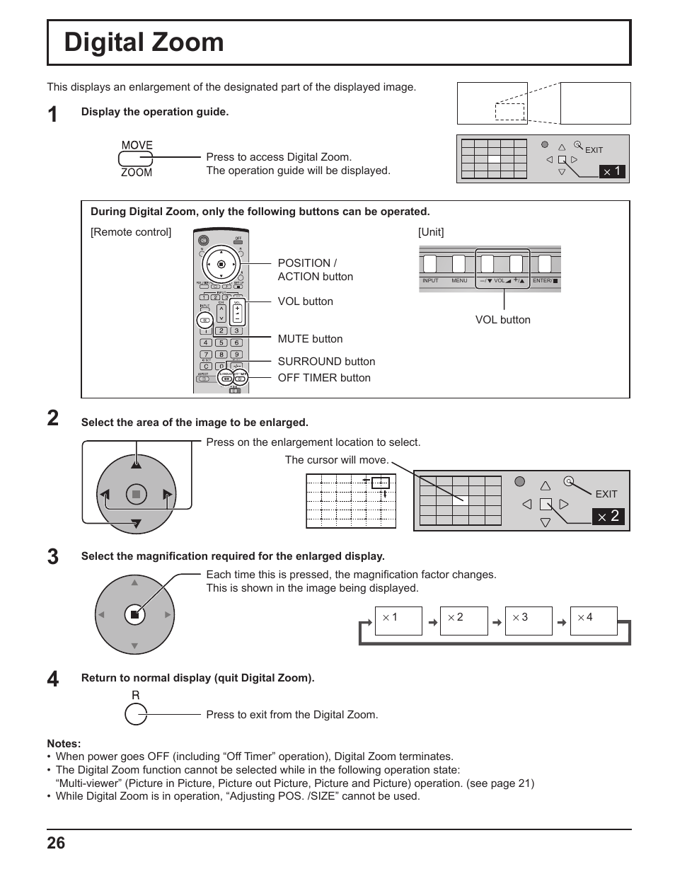 Digital zoom | Panasonic TH-37PH10UK User Manual | Page 26 / 53