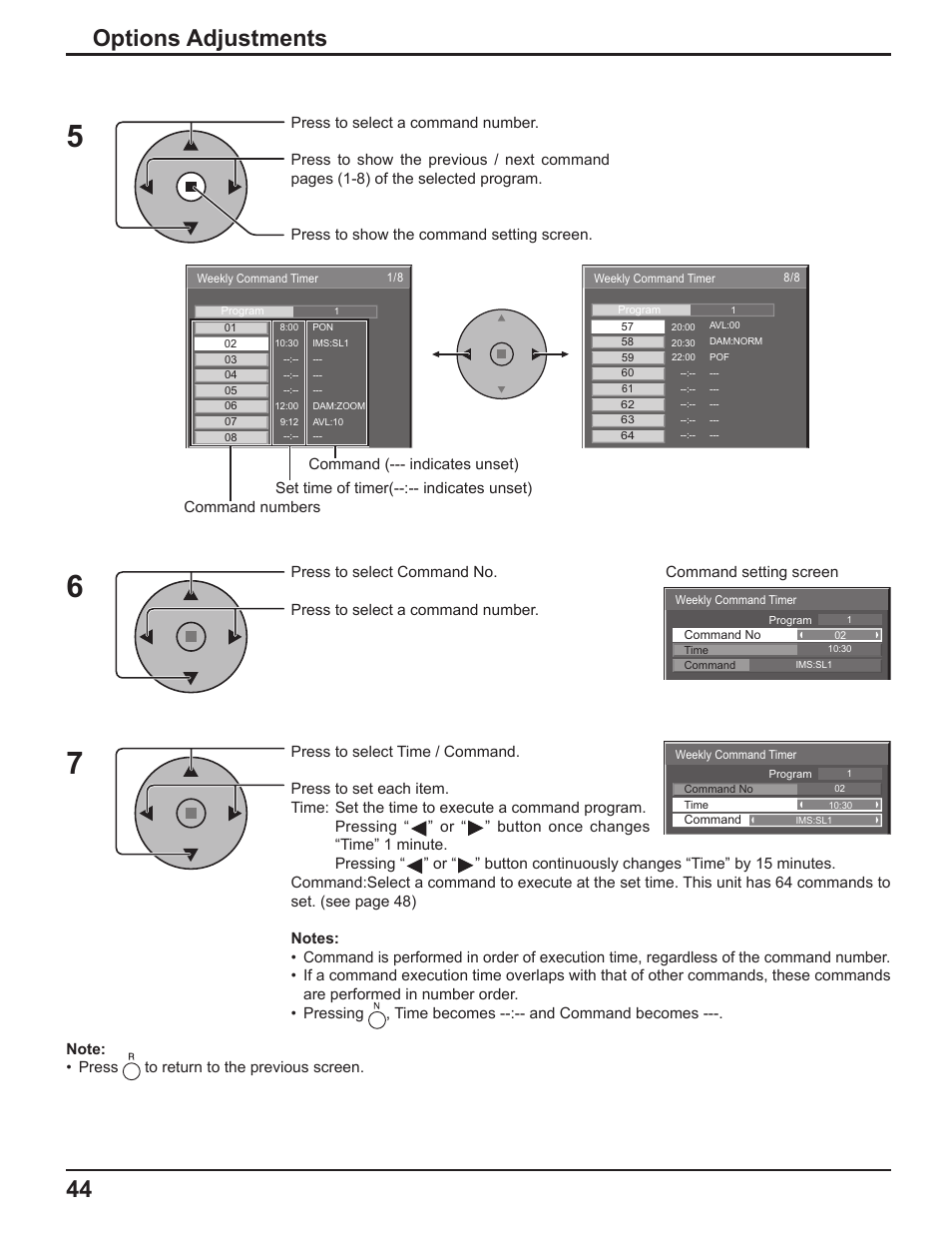 Options adjustments | Panasonic TH-37PH10UK User Manual | Page 44 / 53