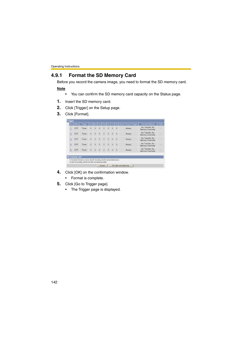 1 format the sd memory card | Panasonic BB-HCM381A User Manual | Page 142 / 198