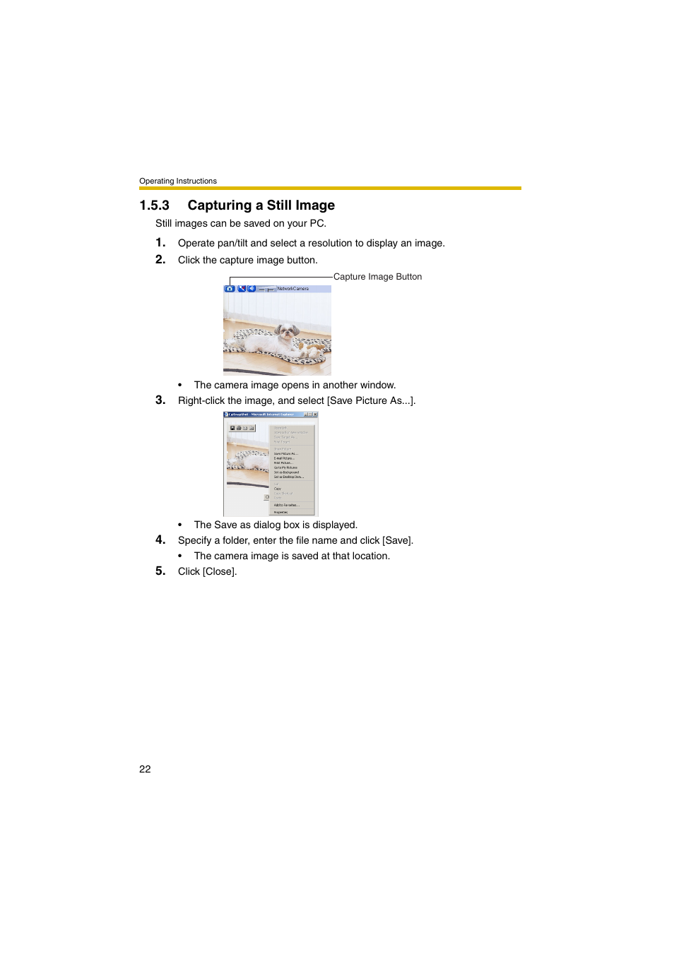 3 capturing a still image | Panasonic BB-HCM381A User Manual | Page 22 / 198