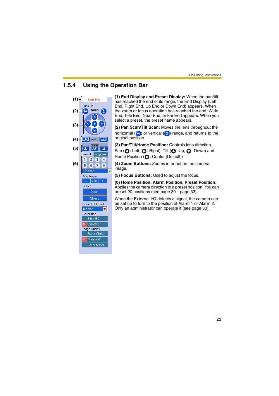 4 using the operation bar | Panasonic BB-HCM381A User Manual | Page 23 / 198