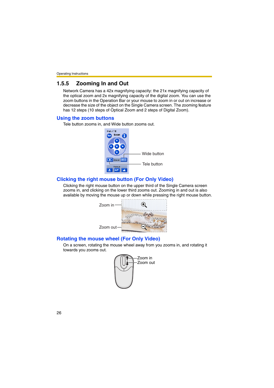 5 zooming in and out | Panasonic BB-HCM381A User Manual | Page 26 / 198