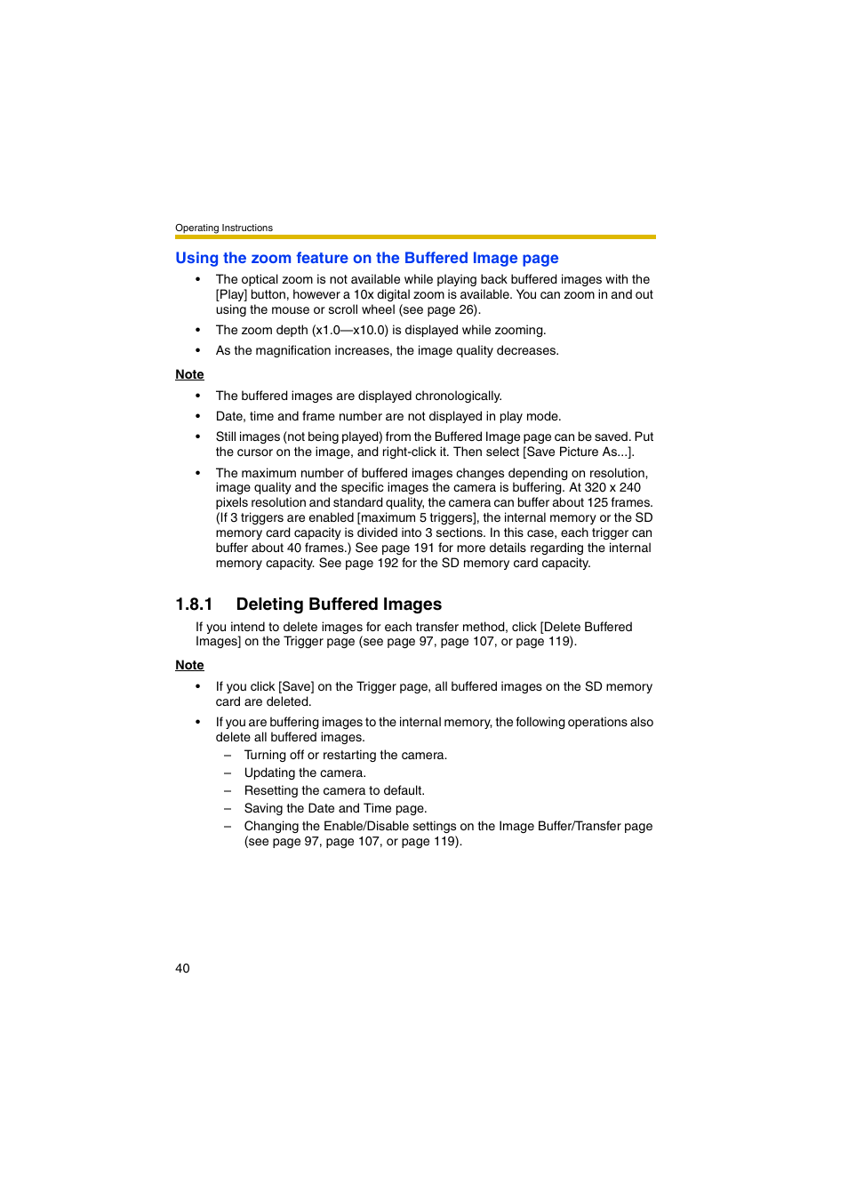 1 deleting buffered images | Panasonic BB-HCM381A User Manual | Page 40 / 198