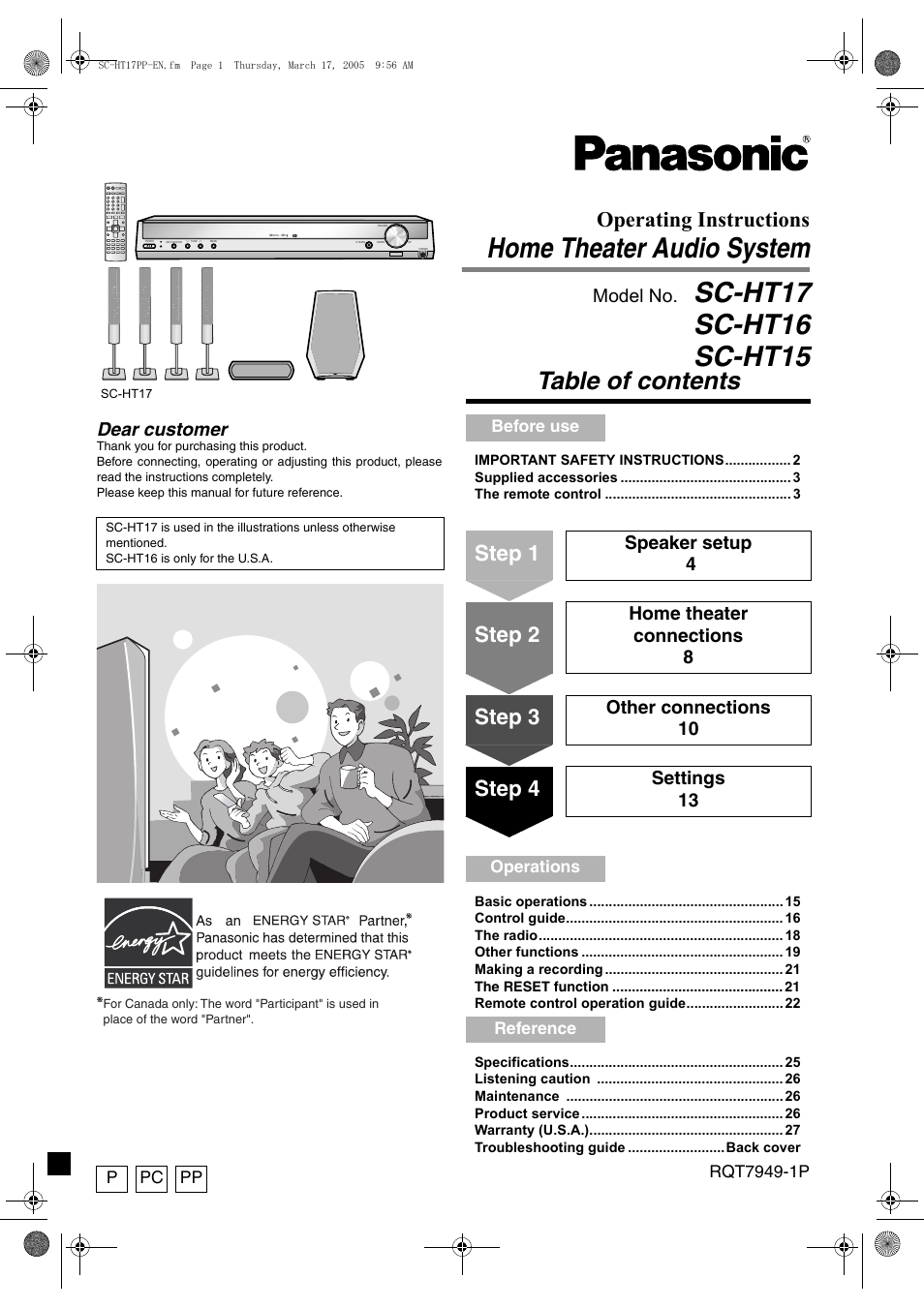 Panasonic SC-HT15 User Manual | 28 pages