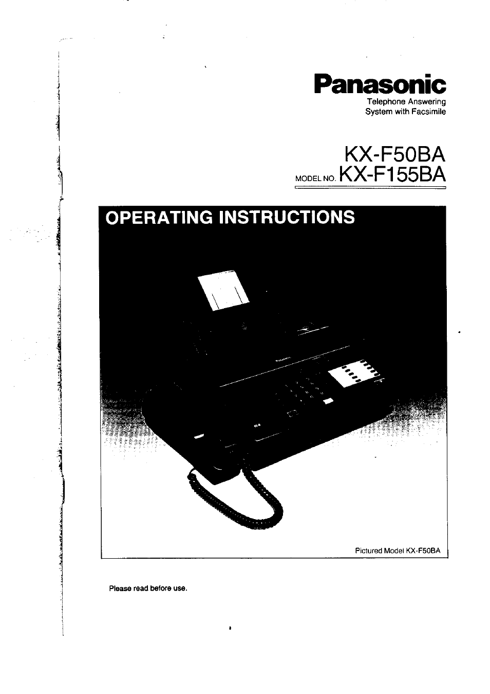 Panasonic KX-F50BA User Manual | 75 pages