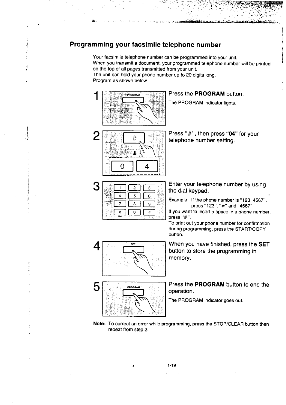 Programming your facsimile telephone number | Panasonic KX-F50BA User Manual | Page 26 / 75