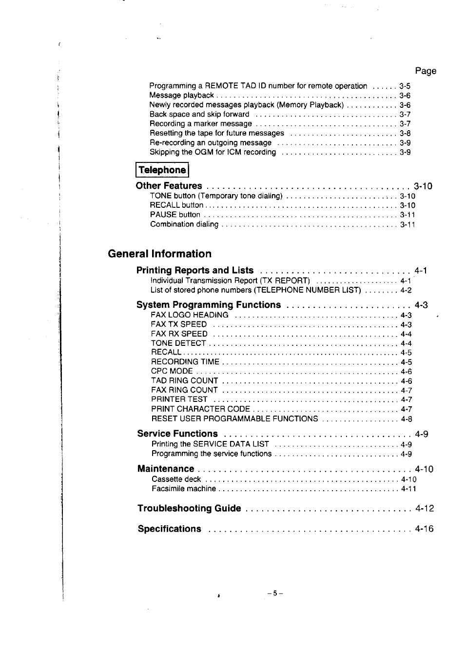 General information | Panasonic KX-F50BA User Manual | Page 6 / 75