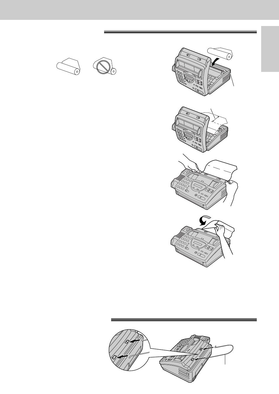 Setup, Recording paper ! document stacker | Panasonic KX-FT21HK User Manual | Page 17 / 70